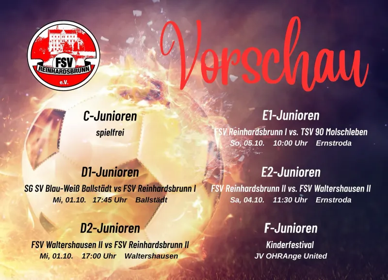 Übersicht über unsere Nachwuchsspiele